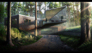 Forest house - postproduction