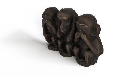 Monkeys wooden decoration