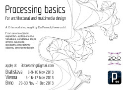 Processing basics for architectural and multimedia design