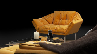 New 3D model of a sofa and armchair