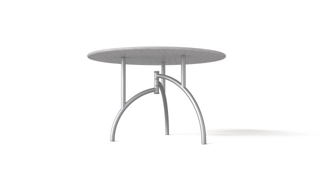 Round collapsible table