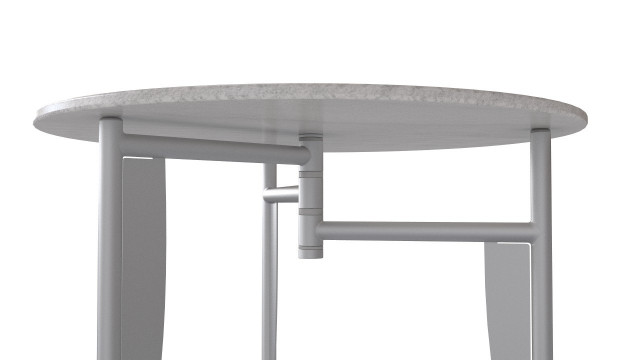 Round collapsible table