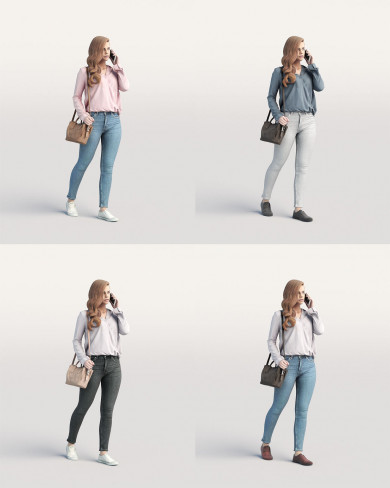 3D Casual people - Woman 01