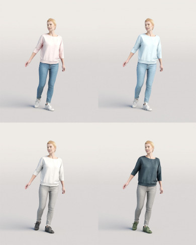 3D Casual people - Woman 03