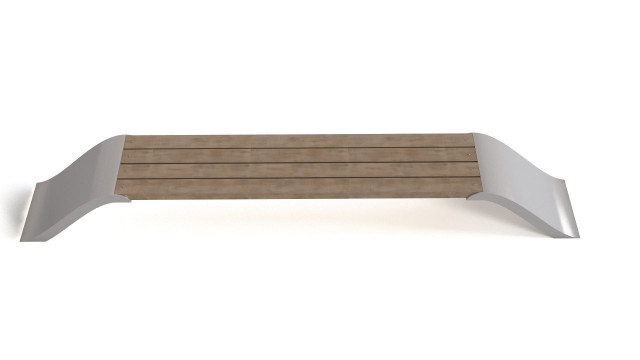 Outdoor bench - wood and steel