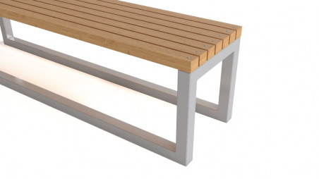 Outdoor bench - wood and steel