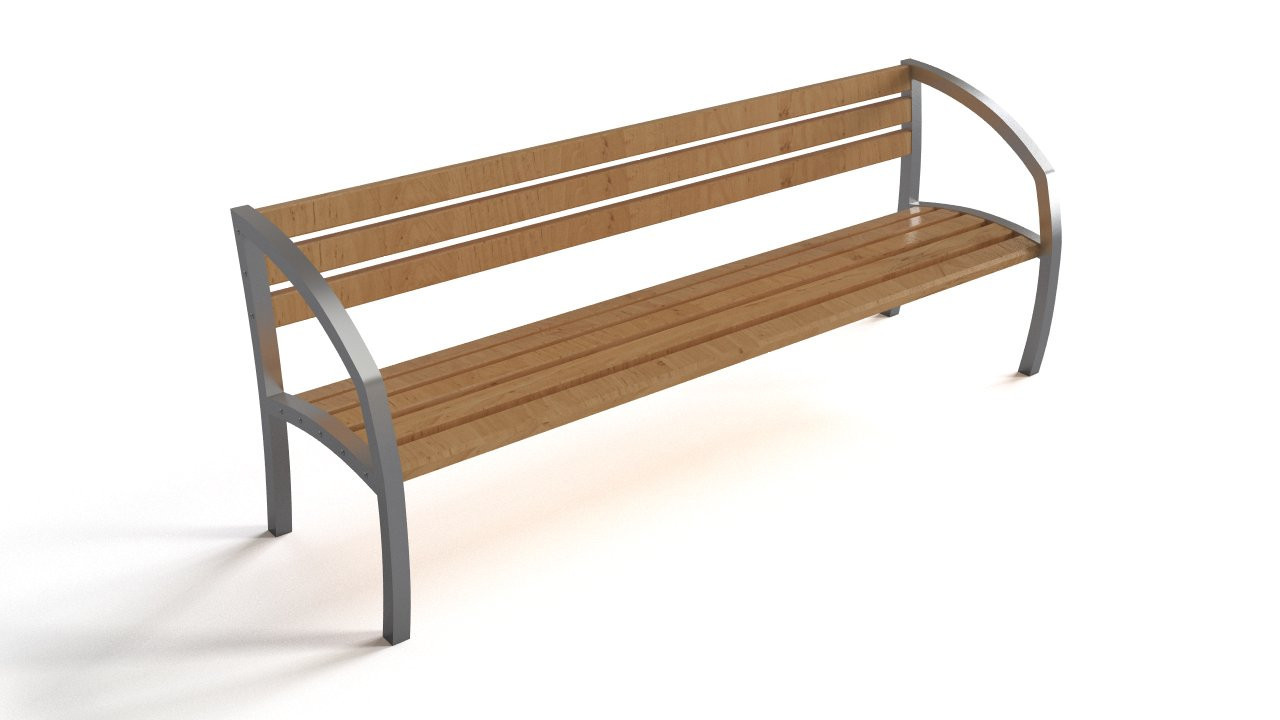 Bench – steel & wood | FlyingArchitecture