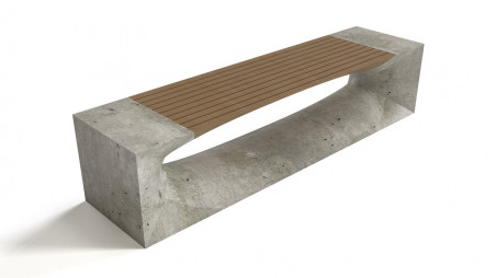 Bench - concrete & wood