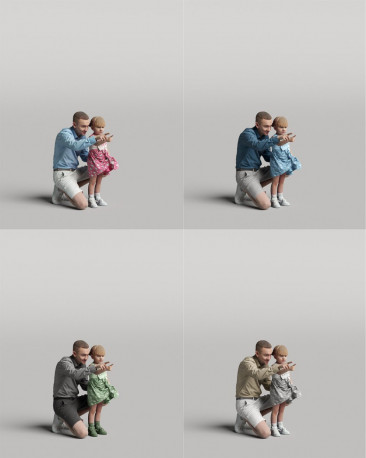 3D casual people - Father and daughter vol.05/01-02