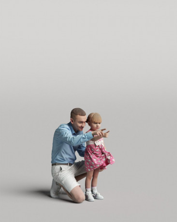 3D casual people - Father and daughter vol.05/01-02