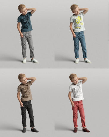 3D casual people - standing boy vol.05/05