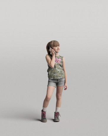 3D casual people - standing girl vol.05/08