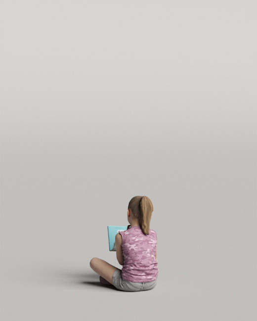 3D casual people - reading girl vol.05/09