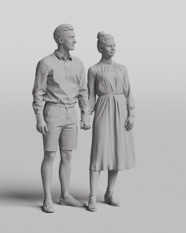 3D casual people - standing couple vol.05/12-13