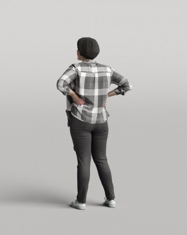 3D casual people - standing woman vol.05/14