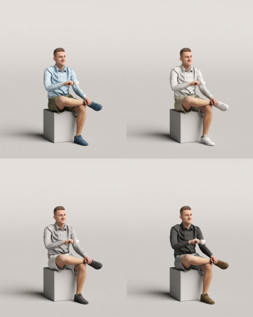 3D people - Sitting man vol.06/06
