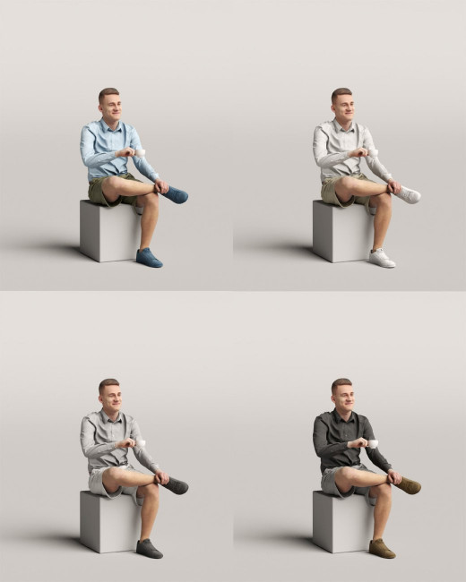 3D people - Sitting man vol.06/06 | FlyingArchitecture