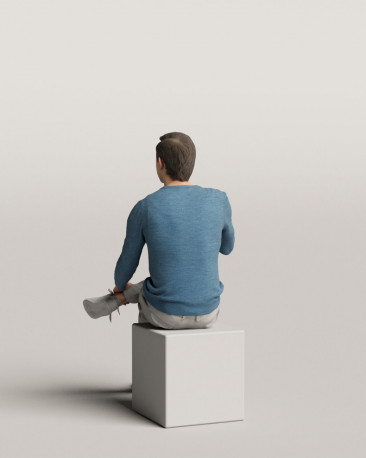 3D people - Sitting man vol.06/07