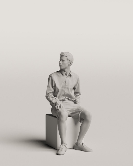 3D people - Sitting man vol.06/09