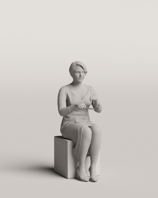 3D people - Sitting woman vol.06/13