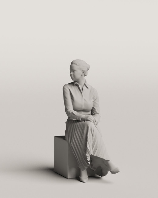 3D people - Sitting woman vol.06/14