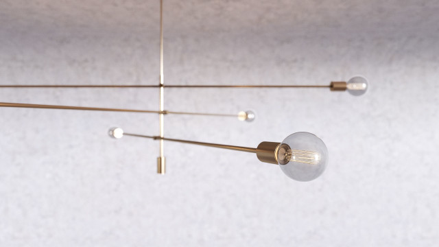 Pole ceiling light