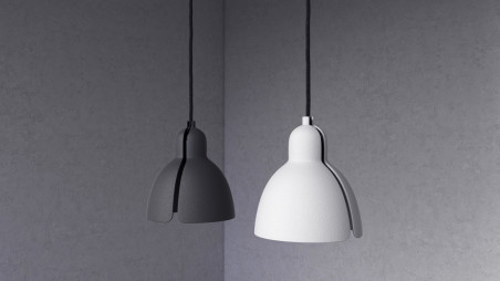 Shade + bulb ceiling lamp