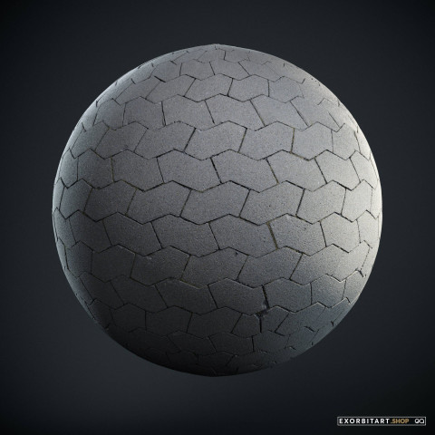 Z Paver Scanned PBR Texture | FlyingArchitecture