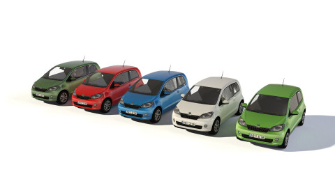 City cars models - collection Skoda