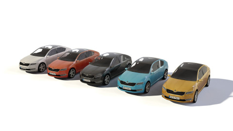City cars models - collection Skoda