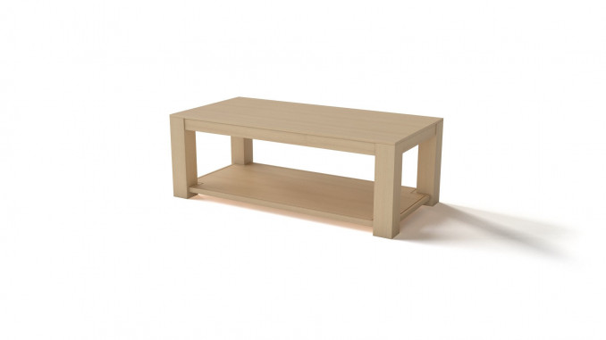Simple, light wood TV table