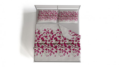 Double bed - chrome frame