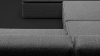 Modular grey sofa