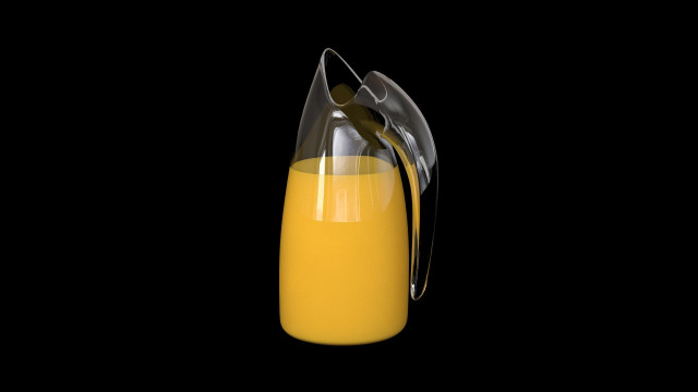 Jar with orange juice
